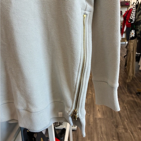 VARLEY gray crew neck sweatshirt with zipper sides size XS - Picture 4 of 5